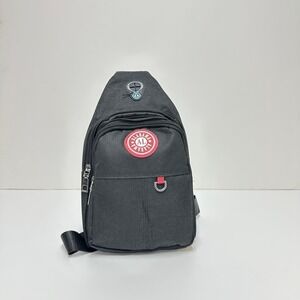 Alabama AL Crimson Tide Black Canvas Sling Bag Crossbody Backpack Headphone Port